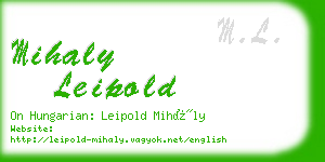 mihaly leipold business card